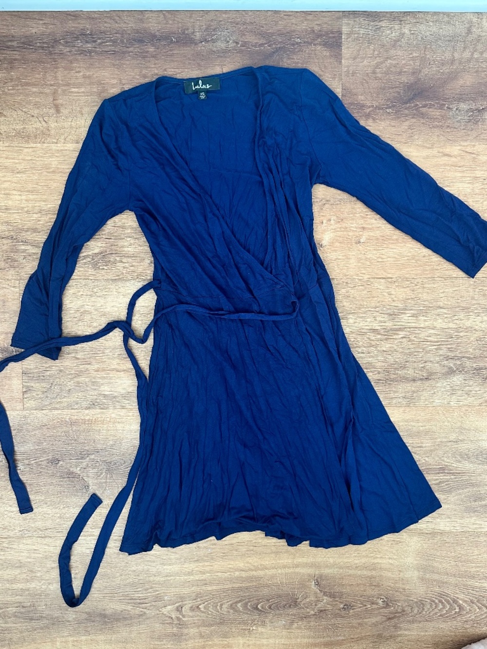 Lulus dark blue wrap dress xs